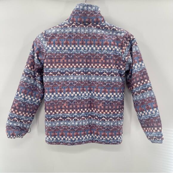 Columbia Interchange Two Layer Blue Southwest Geometric Coat Jacket Girls Medium - Picture 4 of 16